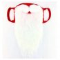 Rsslyn 2pcs Santa Claus Masks Fake Beard Cotton Red Masks Christmas Fun Masks
