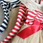 Rsslyn SALE Striped Navy Blue Dress 6 Months Infant Girls Dress July 4 Dress for Girls