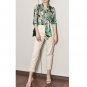 Rsslyn Fashion Tees for Women Ruffled Spring Blouses Aesthetic Runway High Top Green Blouses