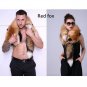 Rsslyn Red Fox Fur Luxury Scarf for Women Real Fox Fur