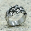 Rsslyn Thorn Ring Antique Silver Color Sizes 6-13 Stainless Steel Rings for Men