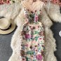 Rsslyn New Trend Dresses Black Floral Dress Embroidery Vintage Dress Women