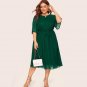 Rsslyn Plus Size Thanksgiving Dress Fall Autumn Theme Brown Dress