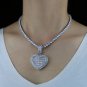 Rsslyn Large Chokers Locket Necklace Women All Crystal Choker Fashion Silver Necklace