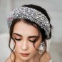 Rsslyn 2pcs/SET Matching Set Big Headband Matching Tassel Earrings Silver Headbands