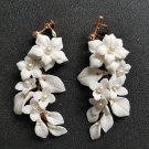 Rsslyn Elegant White Earrings Purest White Flower for Wedding Jewelries