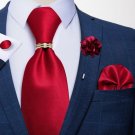 Rsslyn 5pcs/SET Christmas Accessories for Men Red Party Neckties Grooms Necktie Set