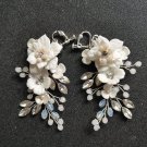 Rsslyn Wedding Earrings Fashion White Flower Long Earrings Elegant Wedding