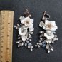 Rsslyn Wedding Earrings Fashion White Flower Long Earrings Elegant Wedding
