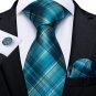 Rsslyn Mens Neckties 3pcs/SET Tie-Cufflink-Hanky Handsome Color Party Neckties