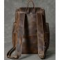 Rsslyn Fashion Brown Leather Last Longer Knapsacks Retro Durable Backpacks for Men Anti-Theft