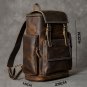 Rsslyn Double Flap Anti-Theft Double Lining Thicker Leather Backpacks for Boys Men's Knapsacks