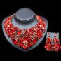 Rsslyn Beautiful Fuchsia Jewelry Set for Women All Crystal Jewelries