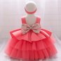 Rsslyn Coral Pink Dresses for Baby Girls Matching Headband First Birthday Dress