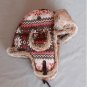 Rsslyn Snowflakes Pattern Earflaps Bomber Hats for Women Russian Faux Fur Trapper Hat