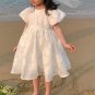 Rsslyn Fashion White Dress Christening Baby Dresses Short Sleeve Dress