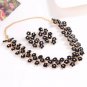 Rsslyn Feminine Pink Jewelry Sets for Women Little Flowers Floral Chokers Matching Pink Earring