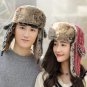 Rsslyn 2pcs/SET Couple Red and Blue Hats for Winter Eye Catching Warm Unique Hats