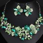 Rsslyn Fantastic Jewelry Set for Christmas Party Red Earrings Matching Semi- Poinsettia Flower