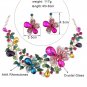 Rsslyn Fantastic Jewelry Set for Christmas Party Red Earrings Matching Semi- Poinsettia Flower