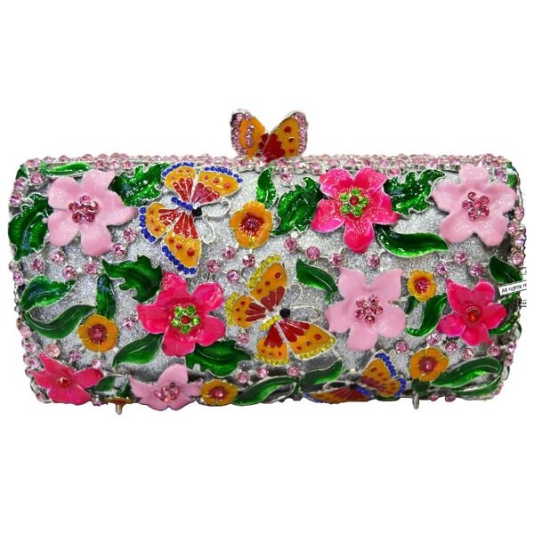 Rsslyn New Elegant Evening Bags Evening Clutch for Women Butterfly Crystals