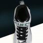 Rsslyn New Silver Shoes for Boys Skateboard Shoes Strap High Top Shoes