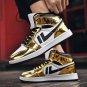 Rsslyn New Fashion Trend Hello Golden Sneakers for Boys Hip-Hop Style Comfy Shoes for Men