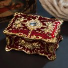 Rsslyn Inlaid Golden Jewelry Box for Women High-Quality Square Boxes