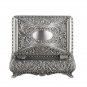 Rsslyn Silver Box for Earrings and Necklaces Beautiful Wedding Bridal Jewelry Box