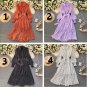 Rsslyn Vintage Maxi Dresses Polka Dot Dress for Thanksgiving Party Fall Autumn Color