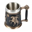 Rsslyn Vikings Metal Cups for Men Horse Riders Favorite Beer Cup