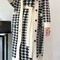 Rsslyn Fashion Houndstooth Cardigan with Dress High-Quality Cardigan for Women