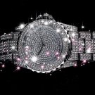 Rsslyn Stainless Steel Watches for Women All Silver Crystal Sparkling Birthday Gift