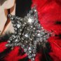 Rsslyn Large Star Brooch Feather Red Brooch for Shoulders