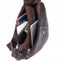Rsslyn New Brown Chest Packs Fashion Alligator Skin Leather Small Bags for Men
