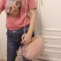 Rsslyn Luxury Green Shoulder Bags Fashion Trend Ostrich Fur Feather Purses