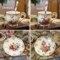 Rsslyn 3pcs/SET European Kitchen Tea Cup Set Peaceful Living Golden Rose Porcelain Personal Use