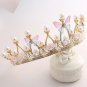 Rsslyn Crown Tiaras for Toddler Girls Butterfly Crowns Pearl Crown Pageant Crown
