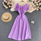 Rsslyn Lavander Dress for Tween Girls Purple Polka Dot for Teenage Girls