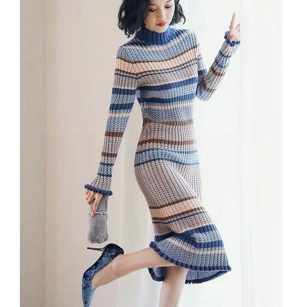 Rsslyn Long Sweater Dress for Tween Teenage Girls Thermal Dress Under Parka