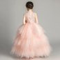 Rsslyn Father-Daughter Dance Tween Girls Charming Peach Dress for Photo Shoot Session Tiara Included