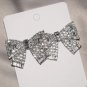 Rsslyn Christmas Bow Earrings Large Silver Bow Earring for Women