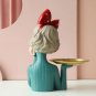 Rsslyn Home Accent Key Holder Lady in Red Resin Home Decoration