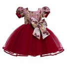 Rsslyn Beautiful Christmas Dresses for Toddler Girls Short Sleeves Dress Luxury Style