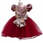 Rsslyn Beautiful Christmas Dresses for Toddler Girls Short Sleeves Dress Luxury Style