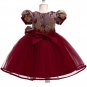 Rsslyn Beautiful Christmas Dresses for Toddler Girls Short Sleeves Dress Luxury Style