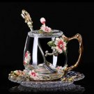 Rsslyn Elegant Clear Mugs for Tea 3pcs/SET