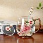 Rsslyn Elegant Clear Mugs for Tea 3pcs/SET