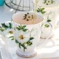 Rsslyn Vintage Countryside Tea Set Bone China Porcelain Floral 300ml Gift Cup
