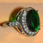 Rsslyn Promise Ring Carat Emerald Rings for Men and Women Surface Width 12mm